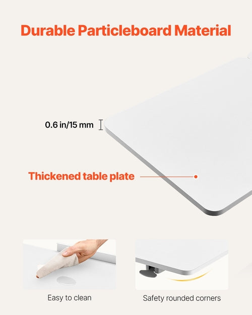 Overbed Table, Mobile Bed Side Table with Flip Desktop and 4 Hidden