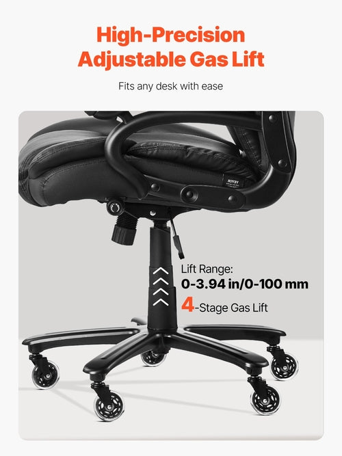 Executive Chair, High Back Office Chair with Knob-Control Lumbar