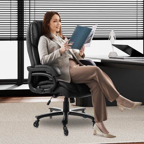 Executive Chair, High Back Office Chair with Knob-Control Lumbar