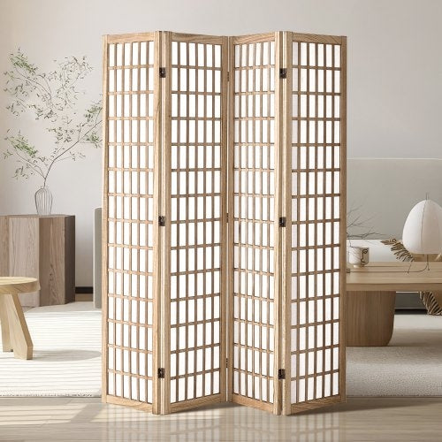 Room Divider, 4 Panel Japanese Room Divider, Folding Privacy Screen